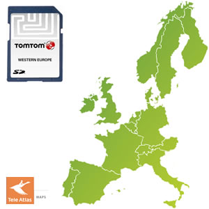 Kaart van West-Europa TomTom