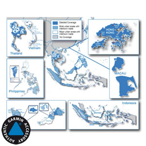 Garmin City Navigator NT Southeast Asia maps on microSD/SD card