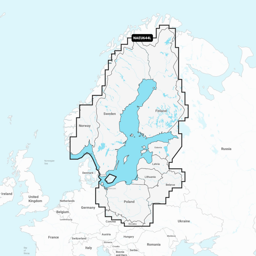 Garmin Navionics+ Baltic Sea Marine Charts microSD/SD card