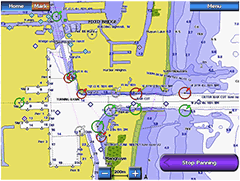 BlueChart g2 HD screenshot on a Garmin marine chartplotter