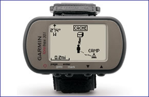 Garmin Foretrex 301 (discontinued) wrist mounted GPS device with LCD screen